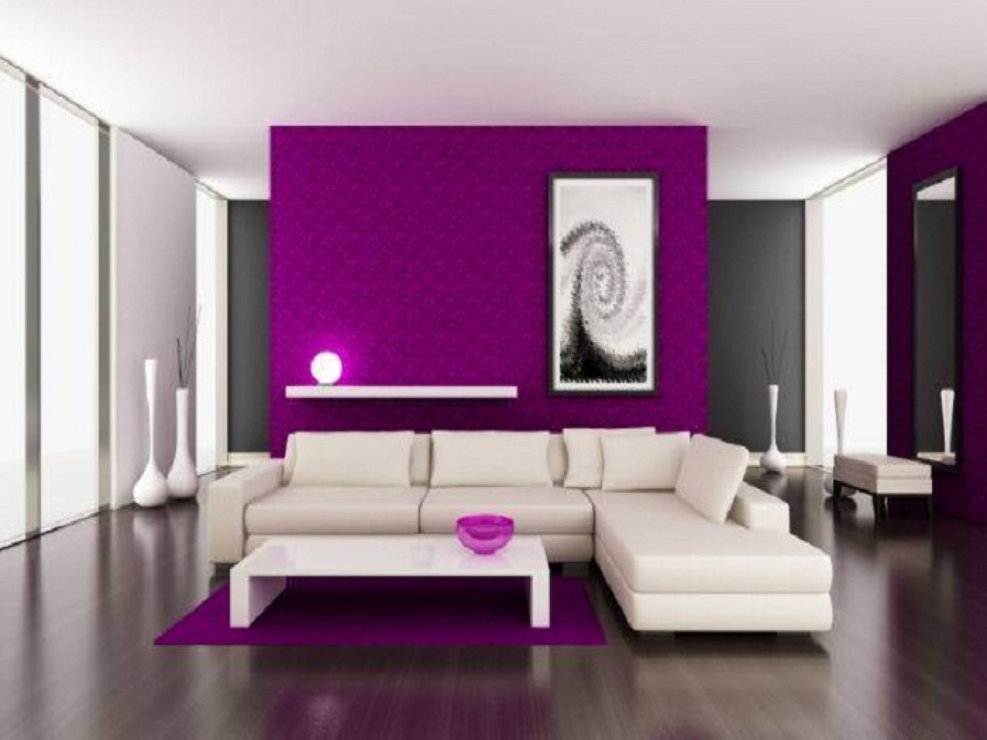 Modern Purple Living Room Accessories with Simple Decor