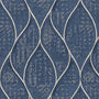 Nico Made to Measure Wave Curtain + FREE Track Indigo Sample Image