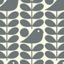 Orla Kiely Early Bird Made to Measure Roller Blind Cool Grey Sample Image