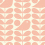 Orla Kiely Early Bird Made to Measure Blackout Roller Blind Pale Rose Sample Image