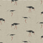 Emily Bond Oyster Catcher Made To Measure Curtains Charcoal Sample Image