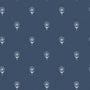 Emily Bond Wild Thyme Made To Measure Curtains Indigo Sample Image
