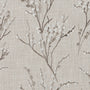 Laura Ashley Pussy Willow Embroidered Made to Measure Curtain Steel Sample Image