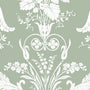 Laura Ashley Josette Made to Measure Roman Blind Fresh Green Sample Image