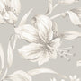 Laura Ashley Heledd Blooms Made to Measure Curtain Dove Grey Sample Image