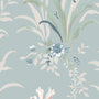 Laura Ashley Mosedale Posy Made to Measure Roman Blind Dark Duck Egg Blue Sample Image