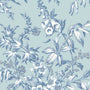 Laura Ashley Picardie Made to Measure Curtain Blue Sky Sample Image