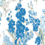 Laura Ashley Stocks Made to Measure Curtain Blue Sky Sample Image