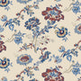 Land & Shore Orchard Blackout Made To Measure Roller Blind Blue Red Sample Image