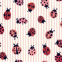 Wee Blue Bell Little Ladybirds Blackout Made To Measure Roller Blind Poppy Sample Image