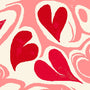 Cath Kidston Marble Hearts Ditsy Made to Measure Blackout Roller Blind Red Sample Image