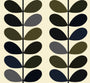 Orla Kiely Multi Stem Made to Measure Blackout Roller Blind Moss Sample Image
