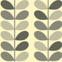 Orla Kiely Multi Stem Made to Measure Wave Curtain + FREE Track Warm Grey Sample Image