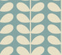 Orla Kiely Tiny Stem Made to Measure Wave Curtain + FREE Track Duckegg Sample Image