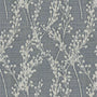 Grace Jacquard Floral Made To Measure Curtains + FREE Track - Wave Navy Sample Image