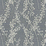 Grace Jacquard Sprig Made To Measure Curtains Navy Sample Image