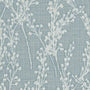 Grace Jacquard Floral Made To Measure Curtains + FREE Track - Wave Smoky Blue Sample Image