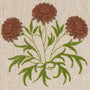 William Morris Lily Flower Embroidery Made to Measure Roman Blind Madder Sample Image