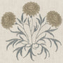 William Morris Lily Flower Embroidery Made to Measure Roman Blind Woad Sample Image