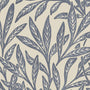 William Morris Willow Translucent Made to Measure Roller Blind Indigo Sample Image