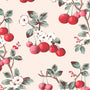 Cath Kidston Cherry Sprig Made to Measure Blackout Roller Blind Red Sample Image