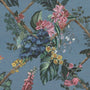 HOUSE Llewelyn-Bowen Cotswold Fantasia Printed Made To Measure Roman Blind Cornflower Blue Sample Image