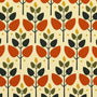 ANTE DECOR Cadiz Printed Cotton Made To Measure Curtains Burnt Umber Sample Image