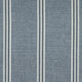 ANTE DECOR Latham Printed Cotton Stripe Made To Measure Roman Blind Blue On Blue Sample Image