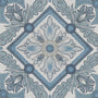 HOUSE Llewelyn-Bowen Festivo Printed Made To Measure Curtains Bluestone Sample Image