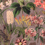 Linda Barker Grandi Floral Velvet Made To Measure Roman Blind Silver Lavender Sample Image
