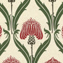 ANTE DECOR Highland Thistle Made To Measure Roman Blind Cream Red Sample Image