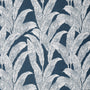 Linda Barker Evergreen Leaf Made to Measure Curtain Blue Sample Image