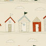 Beach Huts Made to Measure Roman Blind Blue Sample Image