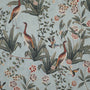Linda Barker Rosa Fiore Linen Look Blackout Made To Measure Curtains China Blue Sample Image