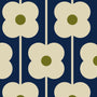 Orla Kiely Abacus Flower Translucent Made To Measure Roller Blind Navy Sample Image