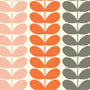 Orla Kiely Trio Stem Made to Measure Roman Blind Persimmon Sample Image