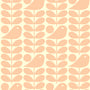 Orla Kiely Early Bird Made to Measure Wave Curtain + FREE Track Pale Rose Sample Image
