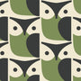 Orla Kiely Owl Made to Measure Blackout Roller Blind Chalky Green Sample Image