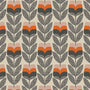 Orla Kiely Rosebud Made to Measure Wave Curtain + FREE Track Orange Sample Image