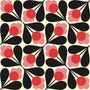 Orla Kiely Sycamore Seeds Made to Measure Wave Curtain + FREE Track Fuchsia Sample Image