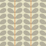 Orla Kiely Two Colour Stem Made to Measure Wave Curtain + FREE Track Warm Grey Sample Image