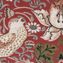 William Morris Strawberry Thief Made to Measure Curtain Red Sample Image