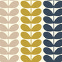 Orla Kiely Trio Stem Made to Measure Roller Blind Ochre Sample Image