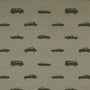 ANTE DECOR Vintage Cars Printed Cotton Made To Measure Roman Blind Linen Charcoal Sample Image