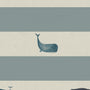 Sophie Allport Whale Stripe Made to Measure Roller Blind Deep Duck Egg Sample Image