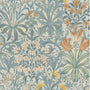 William Morris Woodland Weeds Blackout Made To Measure Roller Blind Bluebird Sample Image