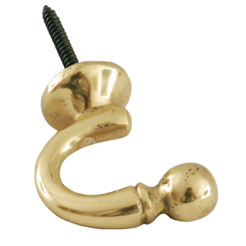 Tie Back Hook Brass