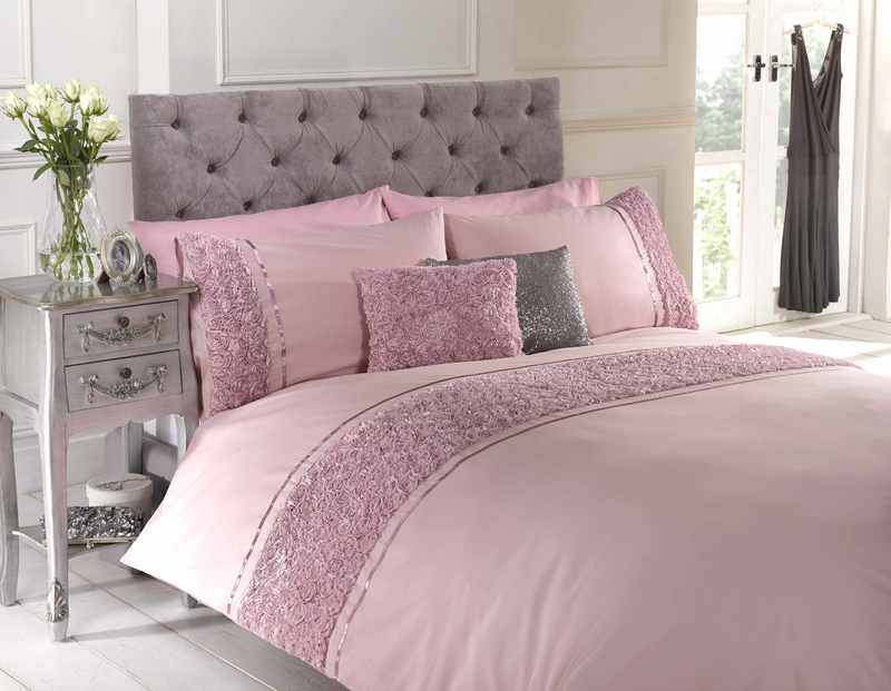 Limoge Duvet Cover Bedding Set Pink