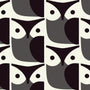 Orla Kiely Owl Made to Measure Roller Blind Graphite Sample Image