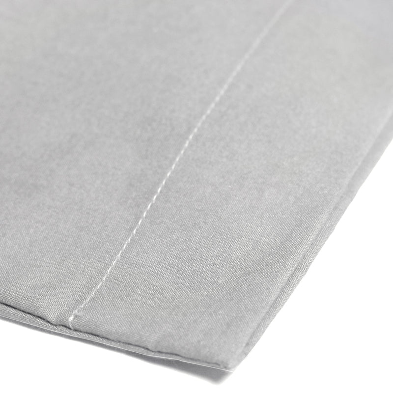 Fusion Snug Plain Dye Brushed Cotton 28cm Deep Bed Linen Fitted Sheet Silver